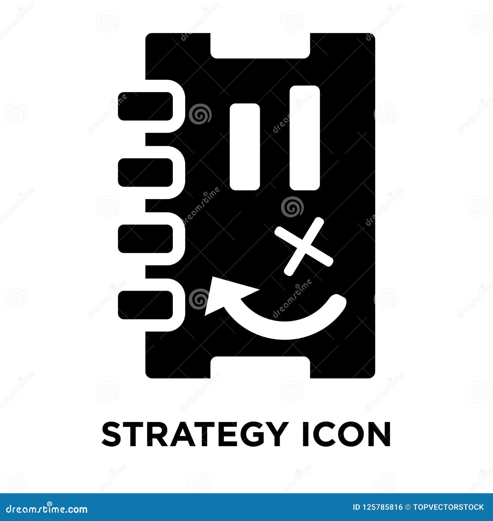 strategy iconÃÂ    on white background, logo concept of strategyÃÂ  sign on transparent background, black filled